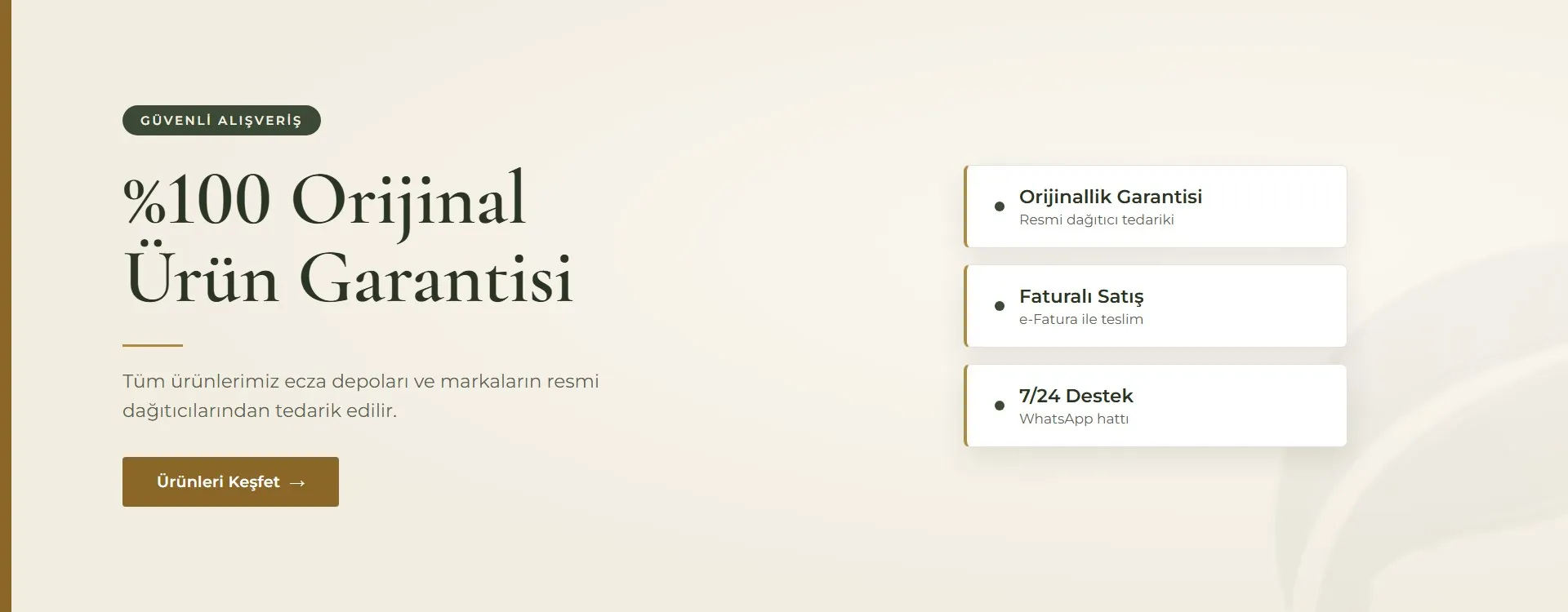 %100 Orijinal Garantisi