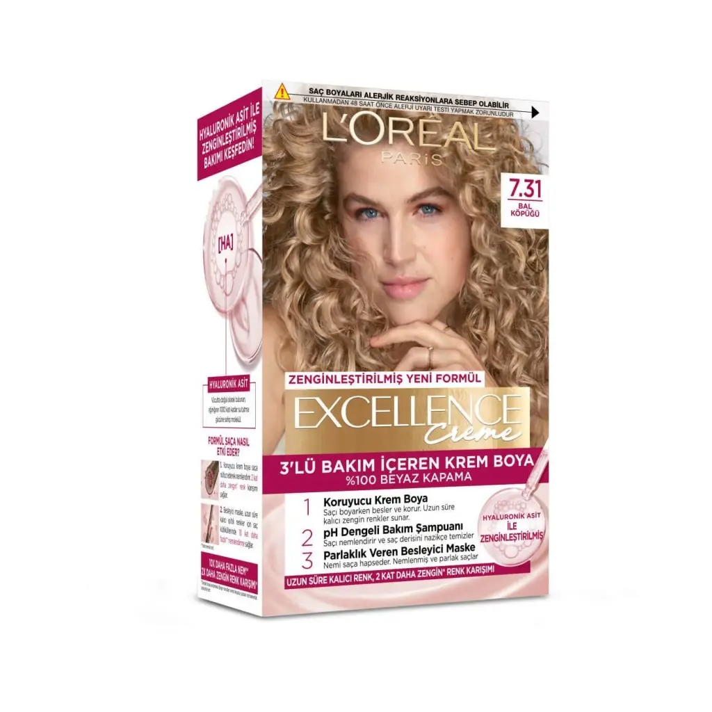 Loreal Paris Excellence Creme Saç Boyası 7.31 Bal Köpüğü