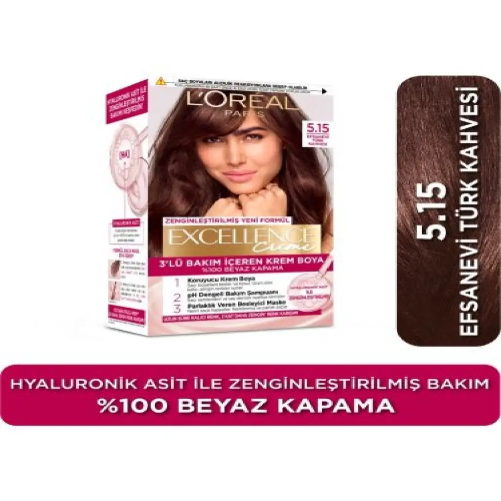 L’Oreal Paris Excellence Creme 5.15 Efsanevi Türk Kahvesi Saç Boyası