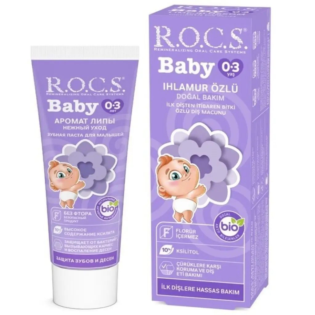 ROCS Baby İhlamur Özlü Diş Macunu 0-3 Yaş 35 ml
