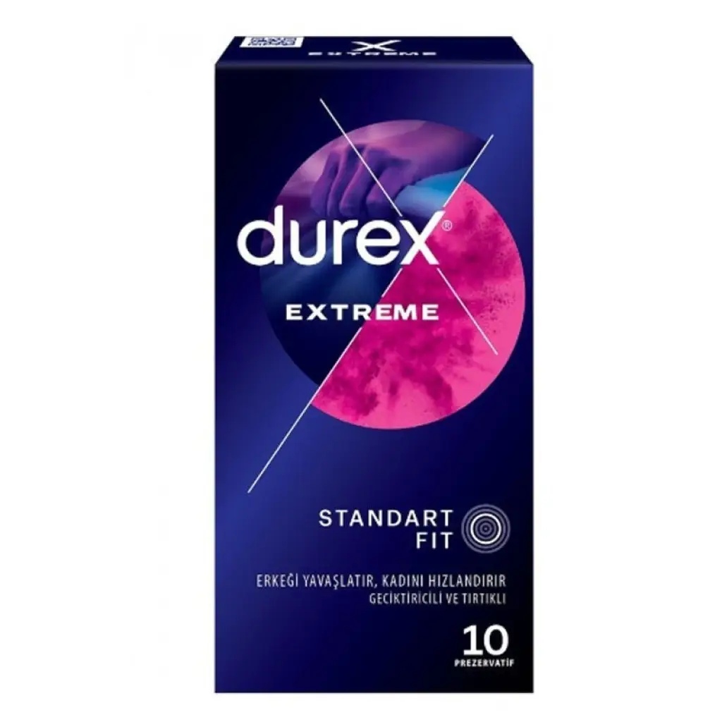 Durex Extreme Geciktiricili ve Tırtıklı Prezervatif 10lu