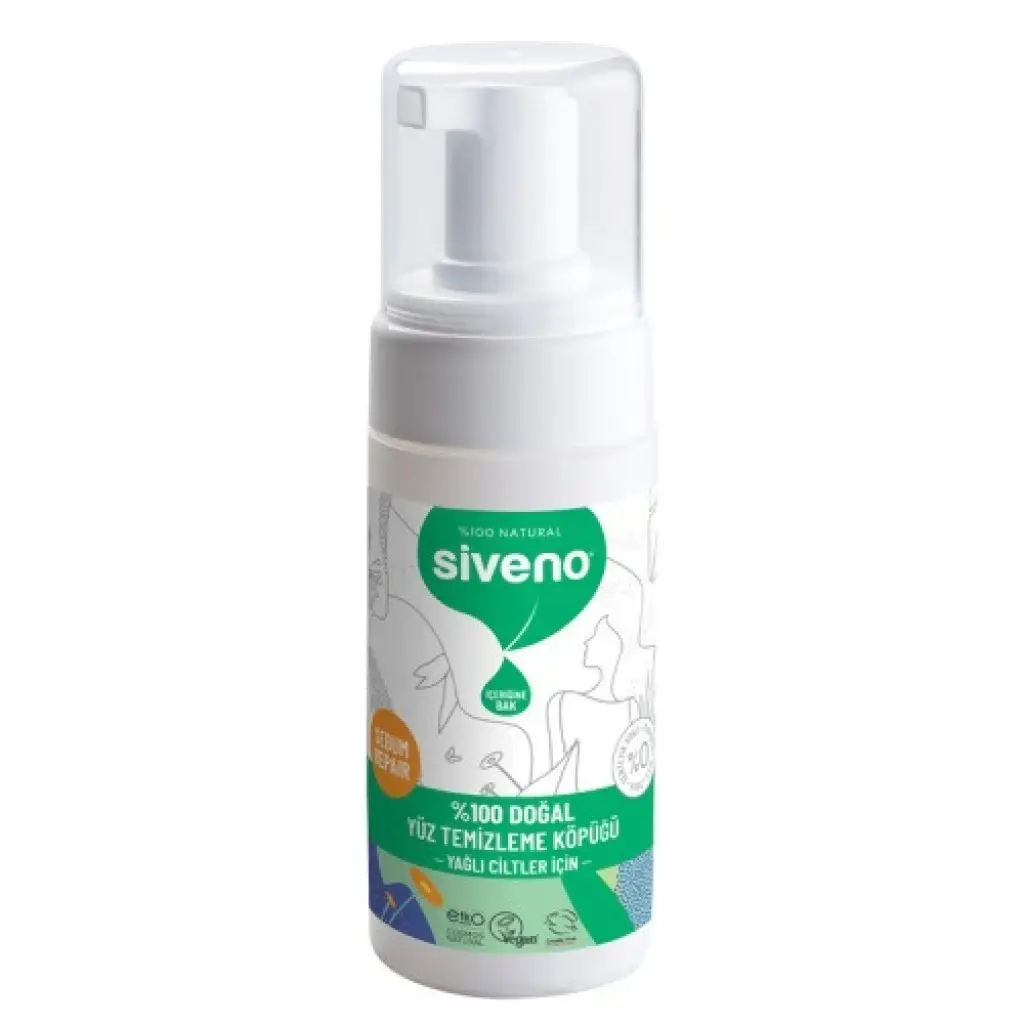 Siveno Yüz Temizleme Köpüğü Yağlı Ciltler İçin 100 ml