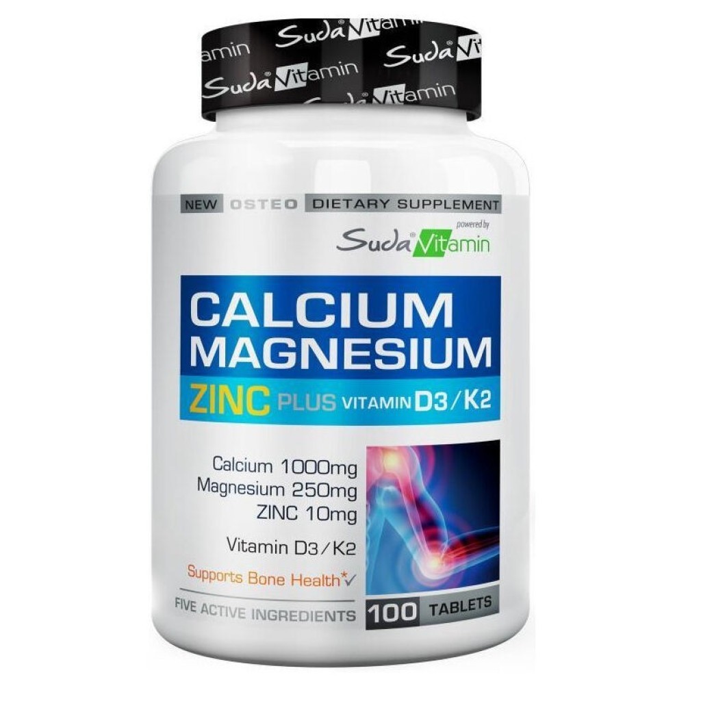 Suda Vitamin Calcium Magnesium Zinc Plus Vitamin D3/K2 100 Tablet