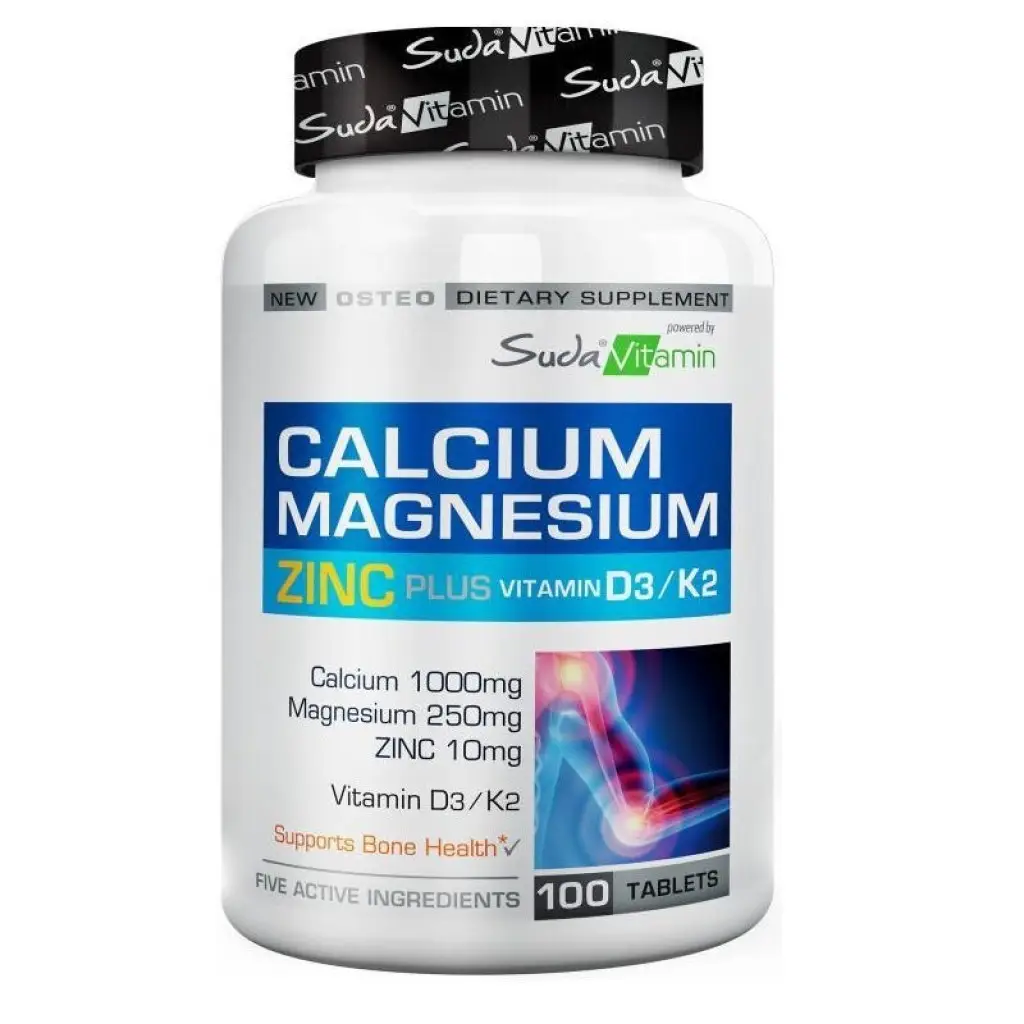 Suda Vitamin Calcium Magnesium Zinc Plus Vitamin D3/K2 100 Tablet