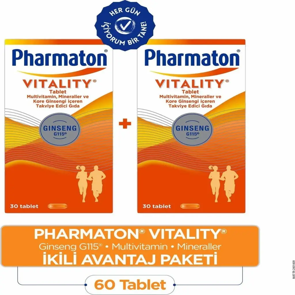 Pharmaton Vitality Avantajlı 2li Paket 30+30 Kapsül