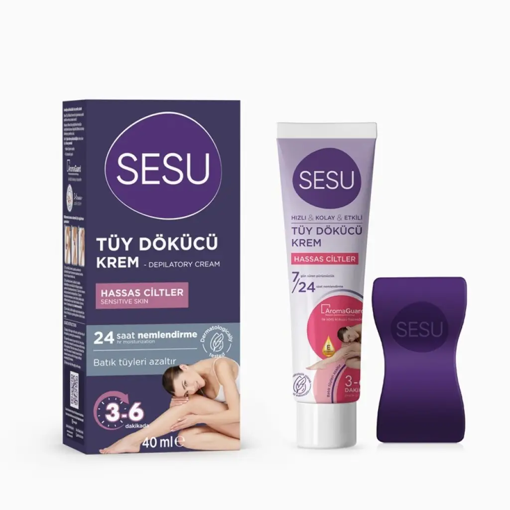 Sesu Hassas Ciltler İçin Tüy Dökücü Krem 40 ml