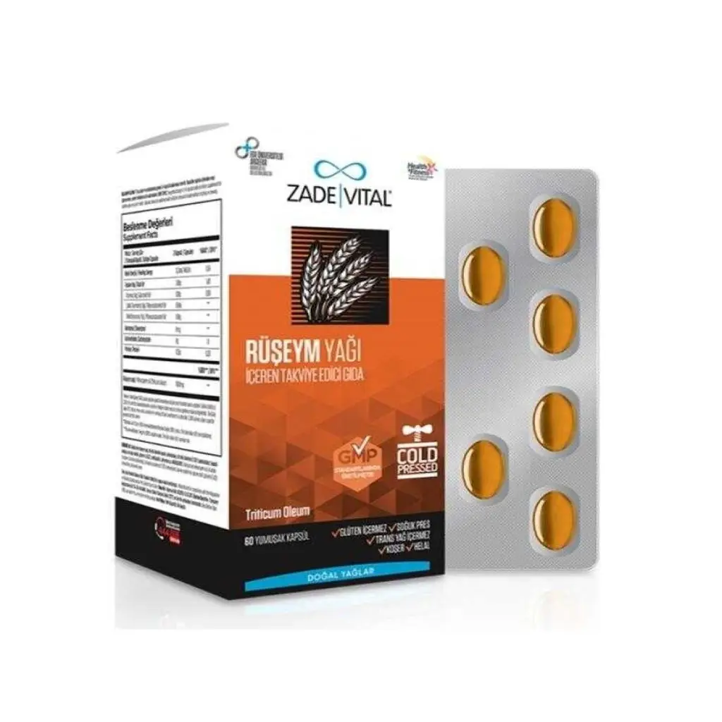Zade Vital Ruşeym Yağı 500 mg 60 Yumuşak Kapsül