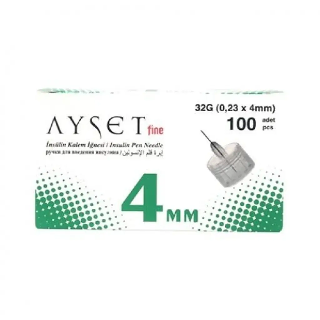 Ayset Fine İnsülin Kalem İğnesi 32G 0,23x4 mm 100 Adet