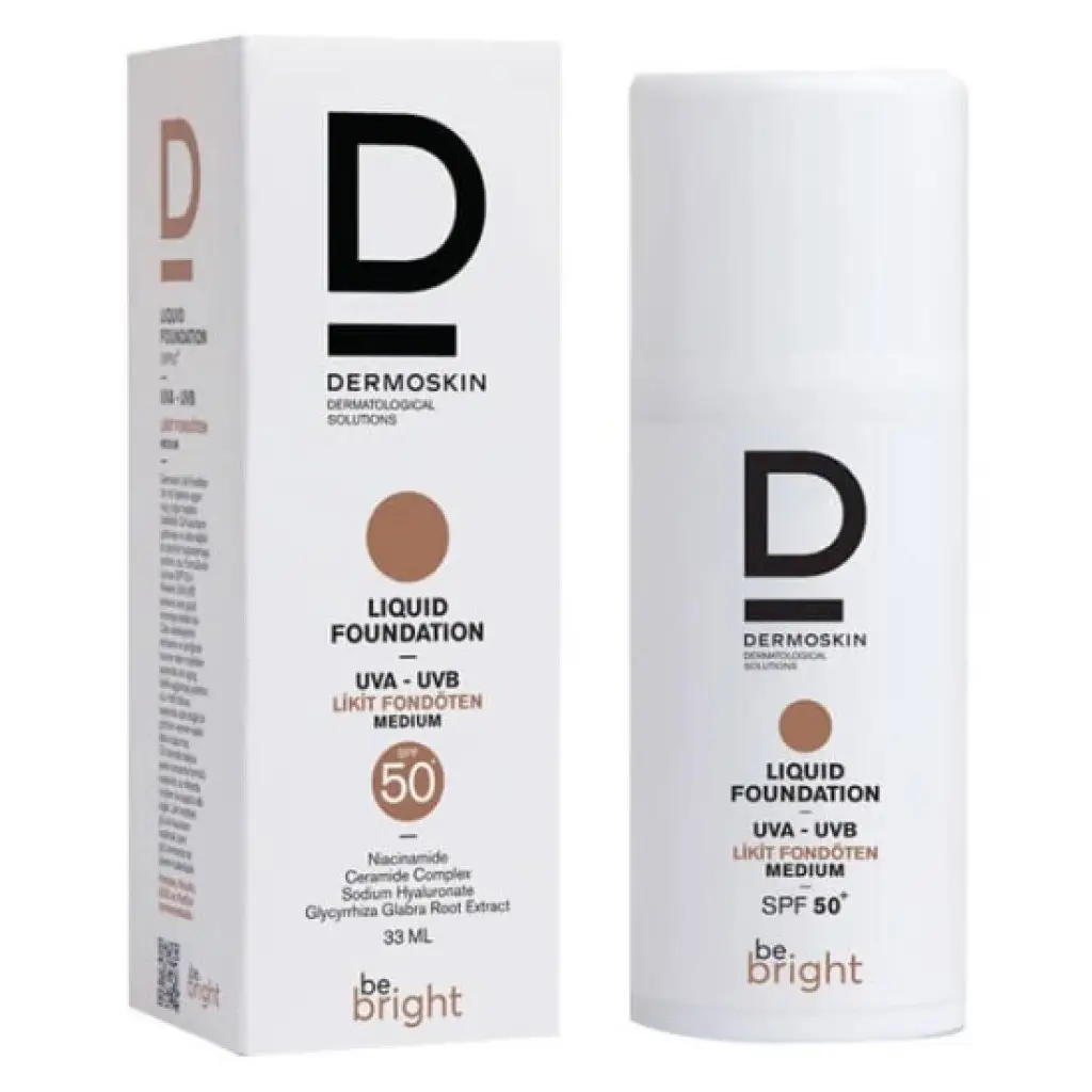 Dermoskin Be Bright Likit Fondöten Medium SPF50 33 ml