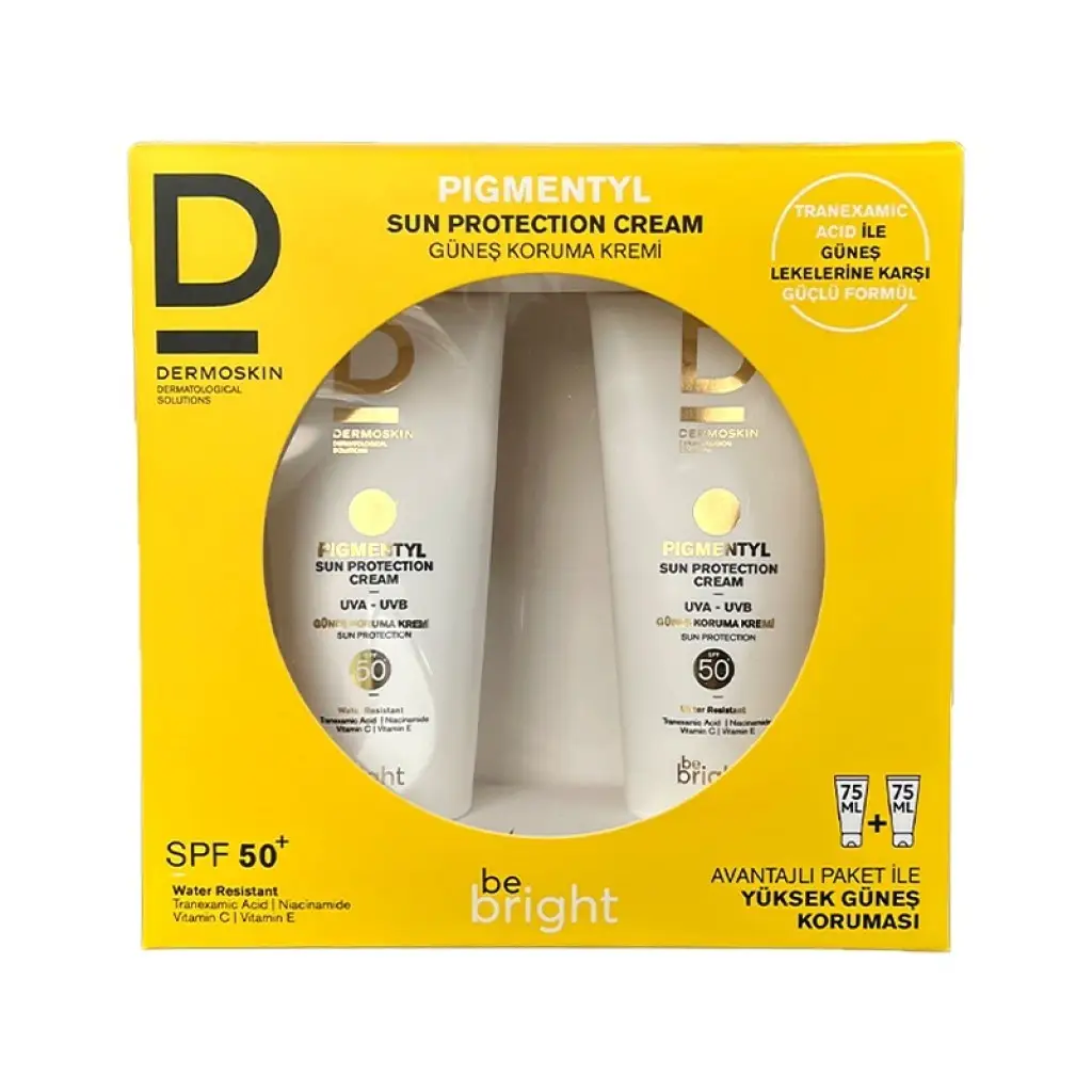 Dermoskin Be Bright Pigmentyl Güneş Kremi SPF50+ 75 ml - 2’li Kofre