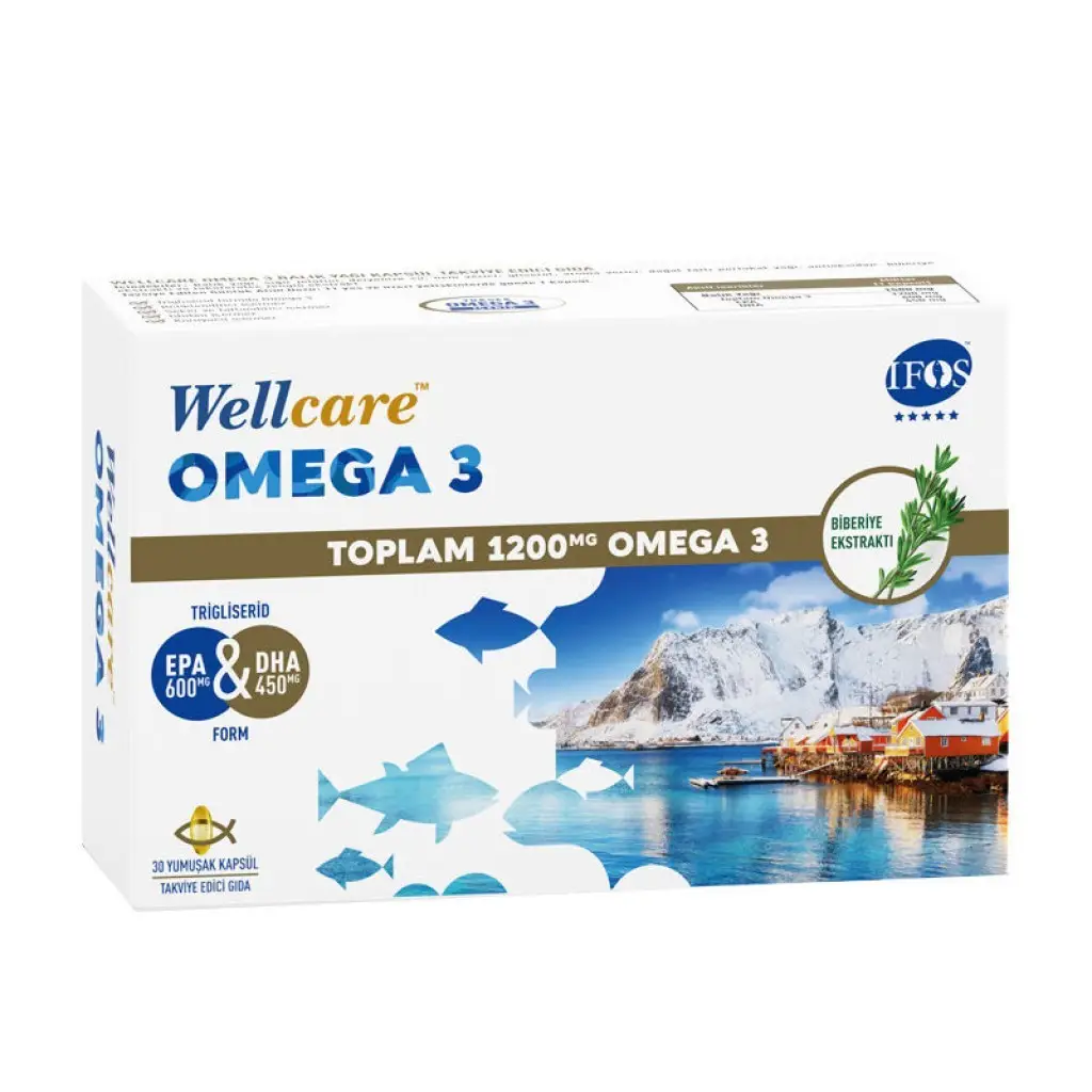 Wellcare Omega 3 Balık Yağı 1200 mg 30 Kapsül