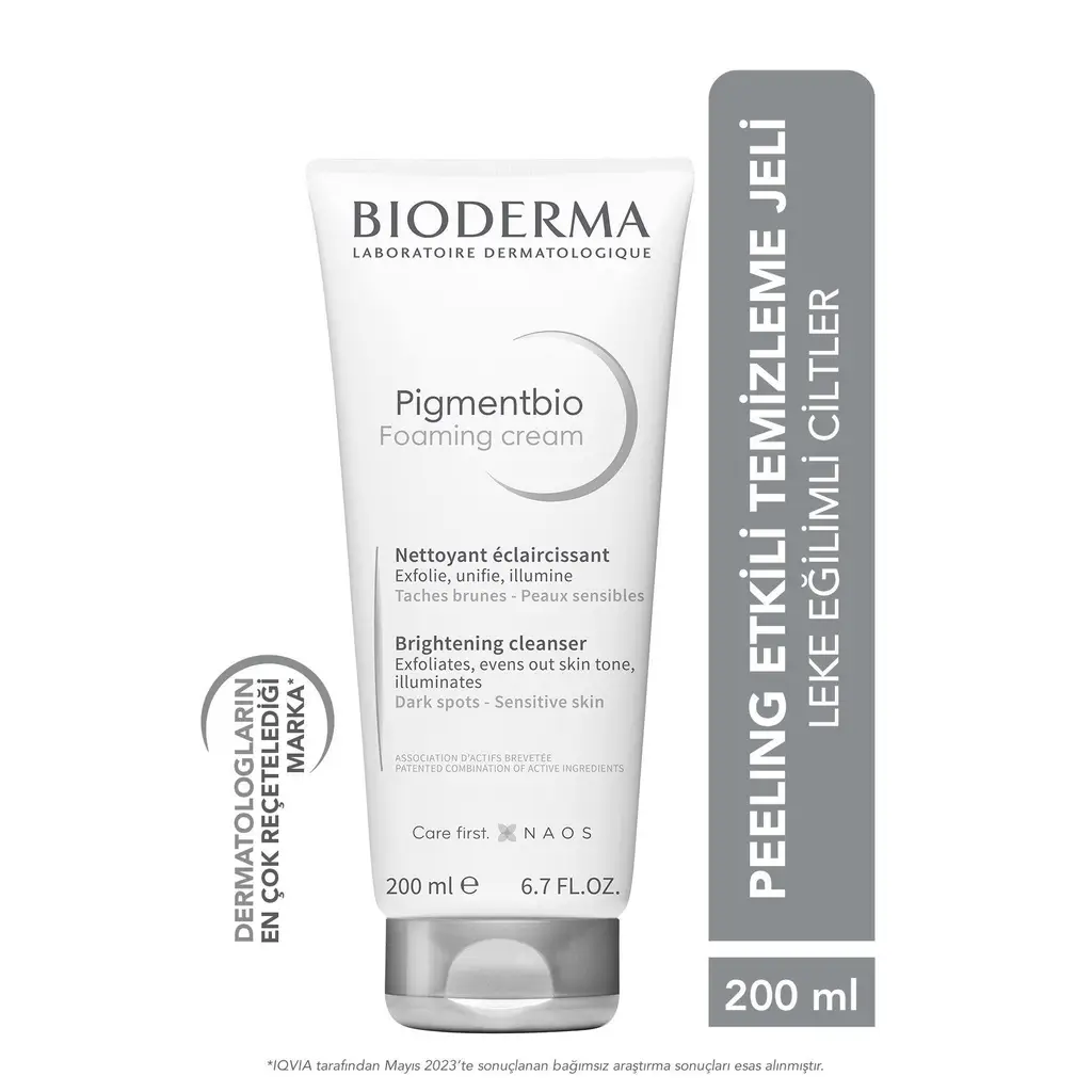 Bioderma Pigmentbio Foaming Cream Aydınlatıcı Peeling Etkili Yıkama Jeli Yüz ve Vücut 200 ml