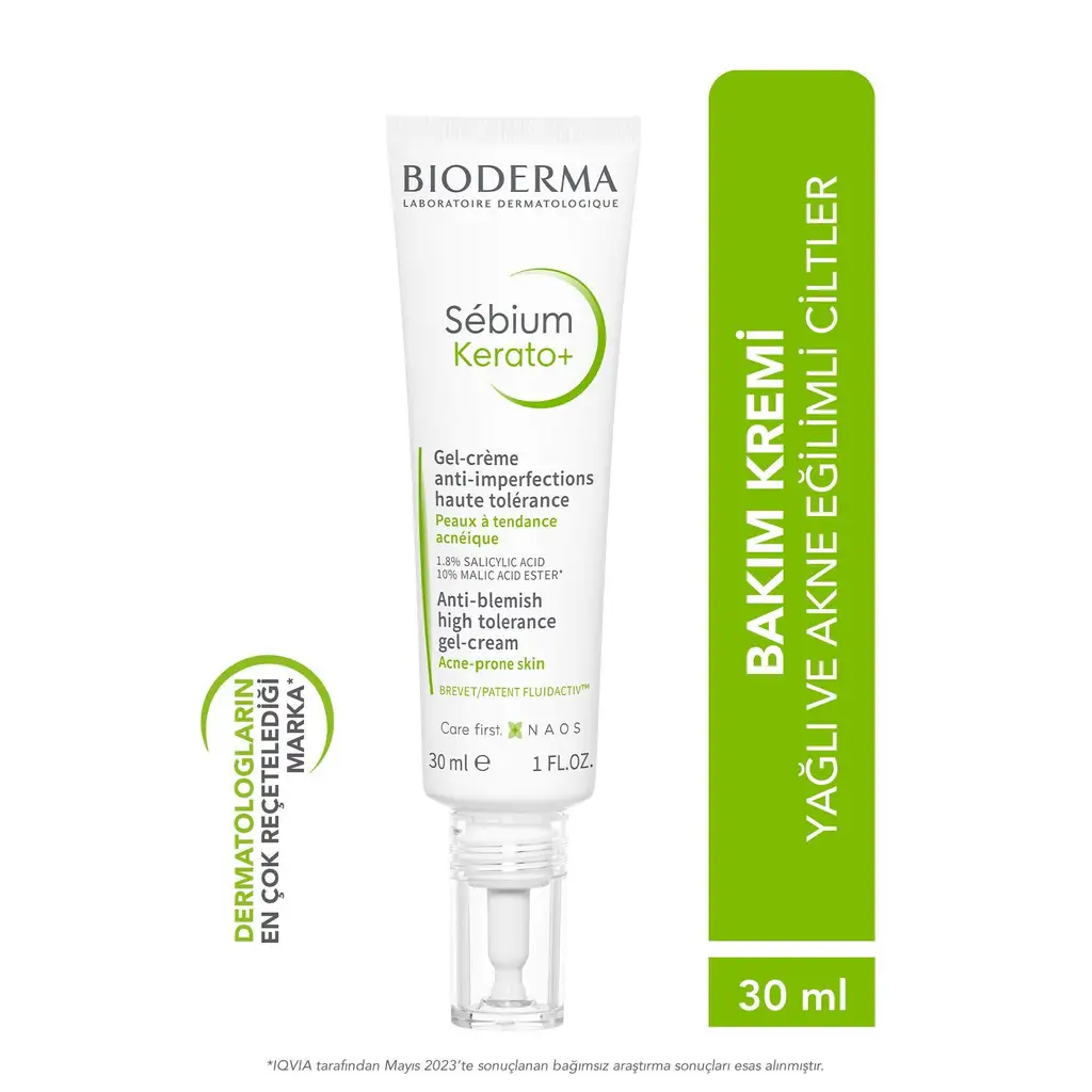 Bioderma Sebium Kerato Akneye Eğilim Gösteren Ciltler İçin Aha, Bha, Salisilik Asit İçeren Bakım Kremi 30 ml