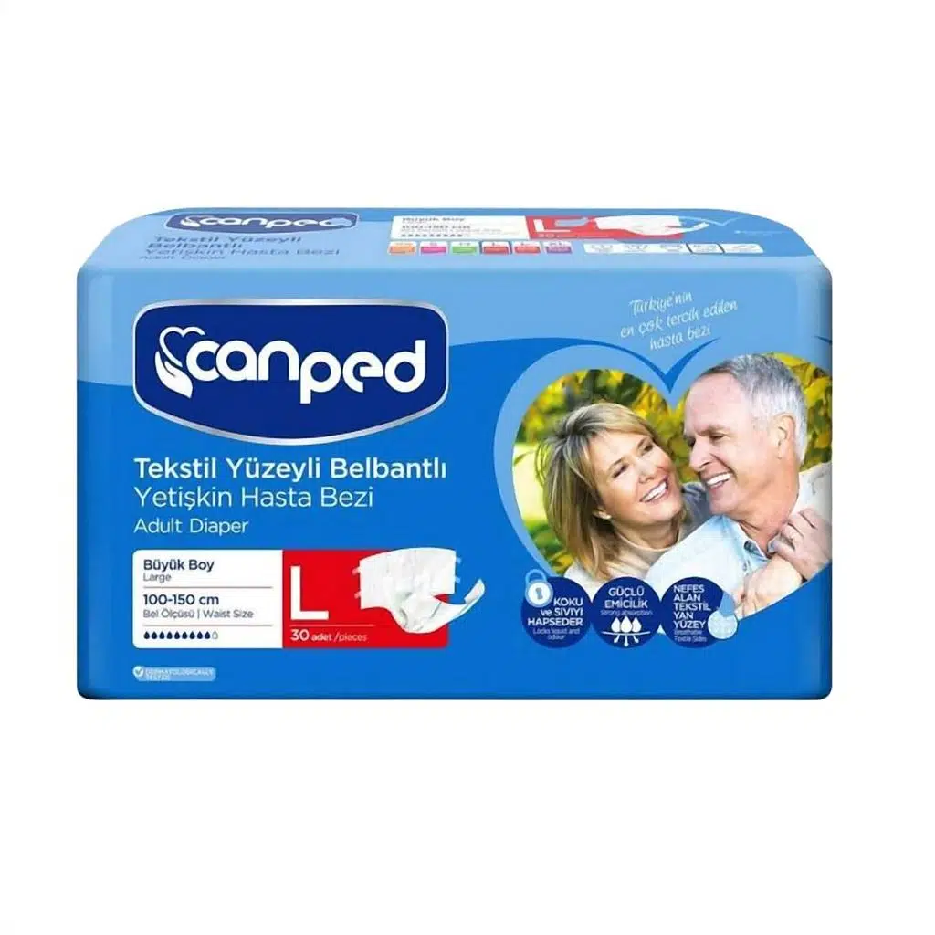 Canped Tekstil Yüzeyli Belbantlı Large 30 Adet