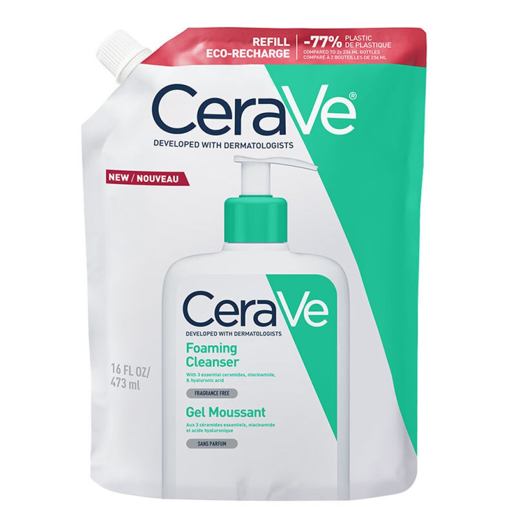 Cerave Foaming Cleanser Refill Dökme Poşet Normal ve Yağlıya Dönük Ciltler İçin Köpüren Temizleyici 473 ml