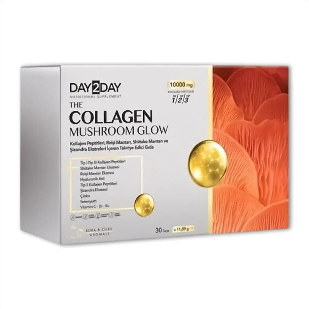 Day2Day Collagen Mushroom Glow Elma & Çilek Aromalı 30 Saşe