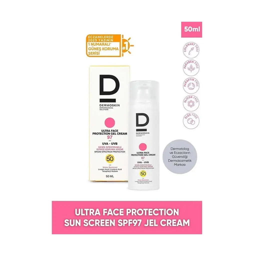 Dermoskin Ultra Face Protection Sun Screen Gel Cream SPF50+ 50 ml