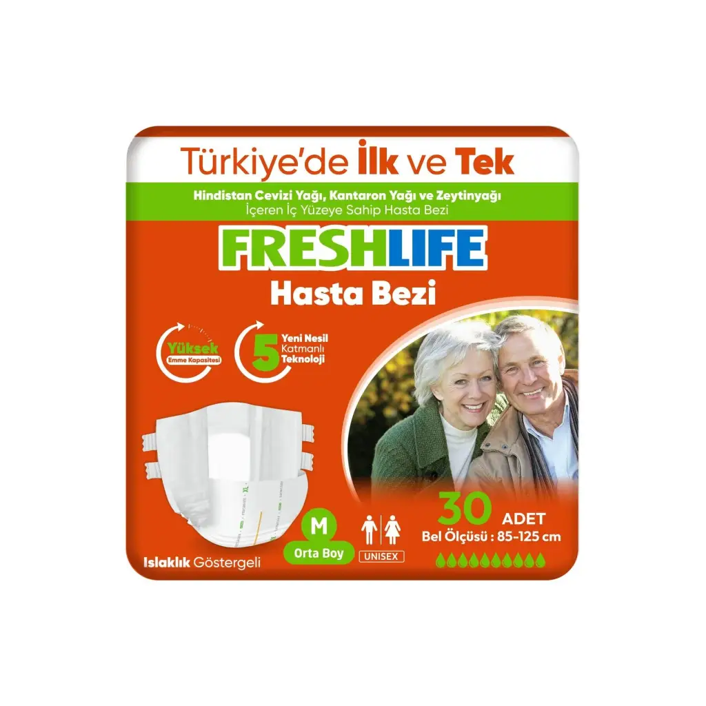 Freshlife Belbantlı Hasta Bezi Islaklık Göstergeli Large 30 Adet