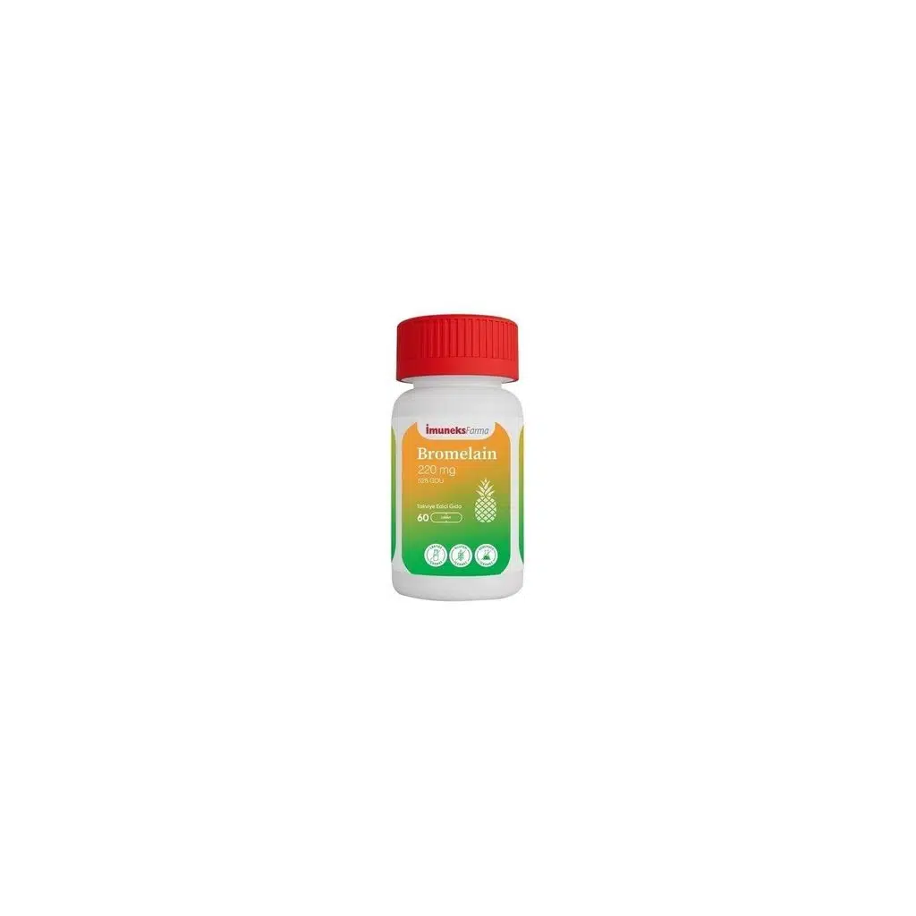 İmuneks Farma Bromelain 220 mg Takviye Edici Gıda 60 Tablet