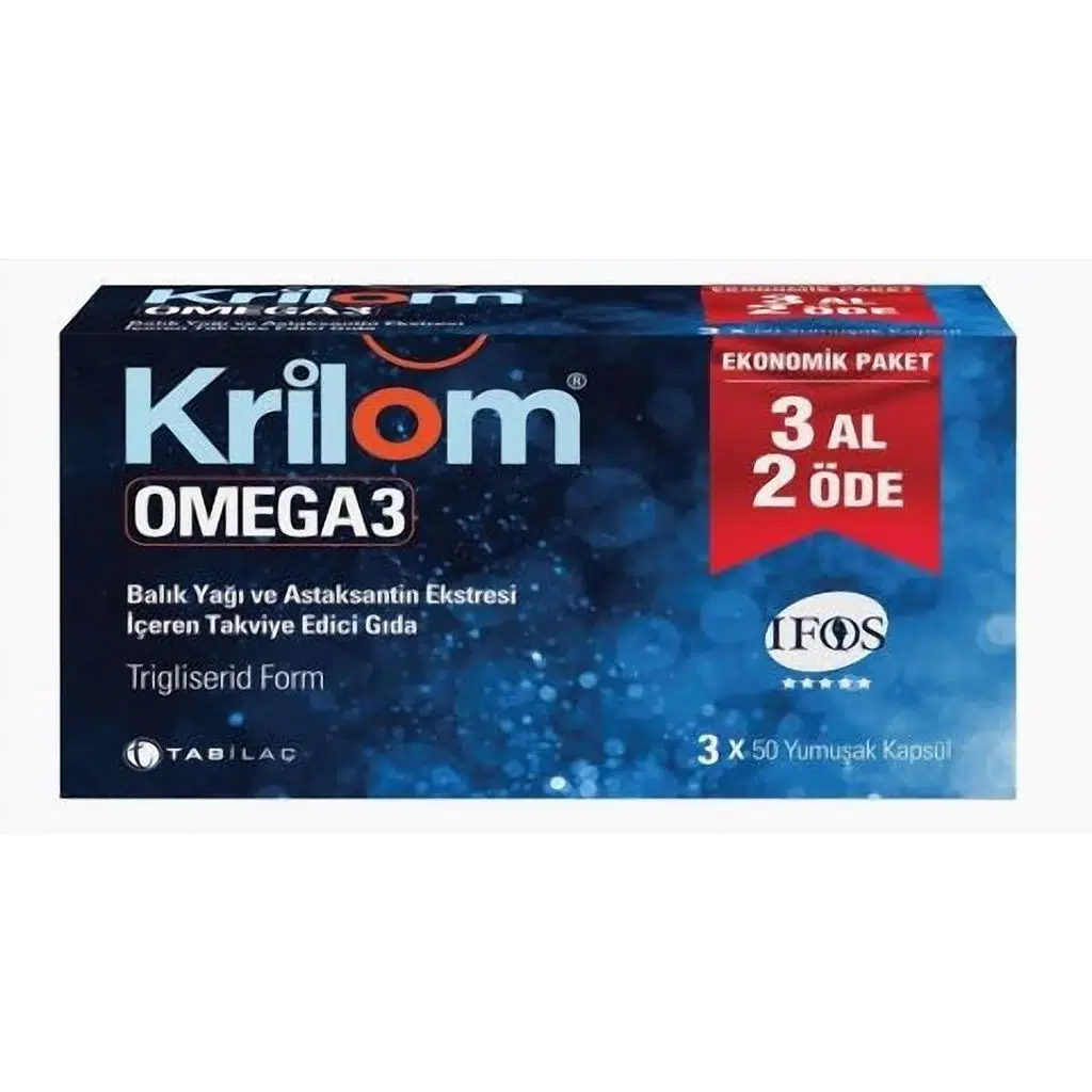 Krilom Omega-3 50 Yumuşak Kapsül - 3 Al 2 Öde