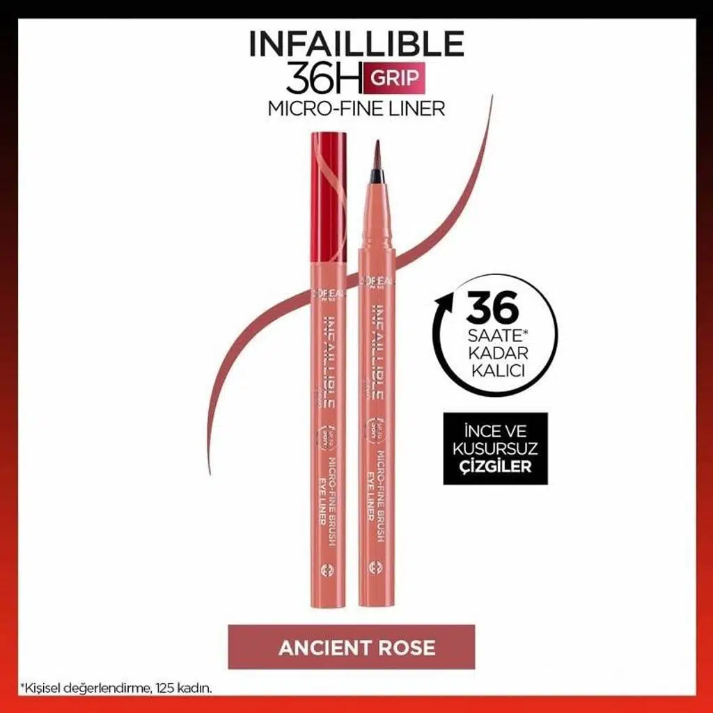 L'Oreal Paris Infaillible 36H Grip Micro Fine Eyeliner - 03 Ancient Rose