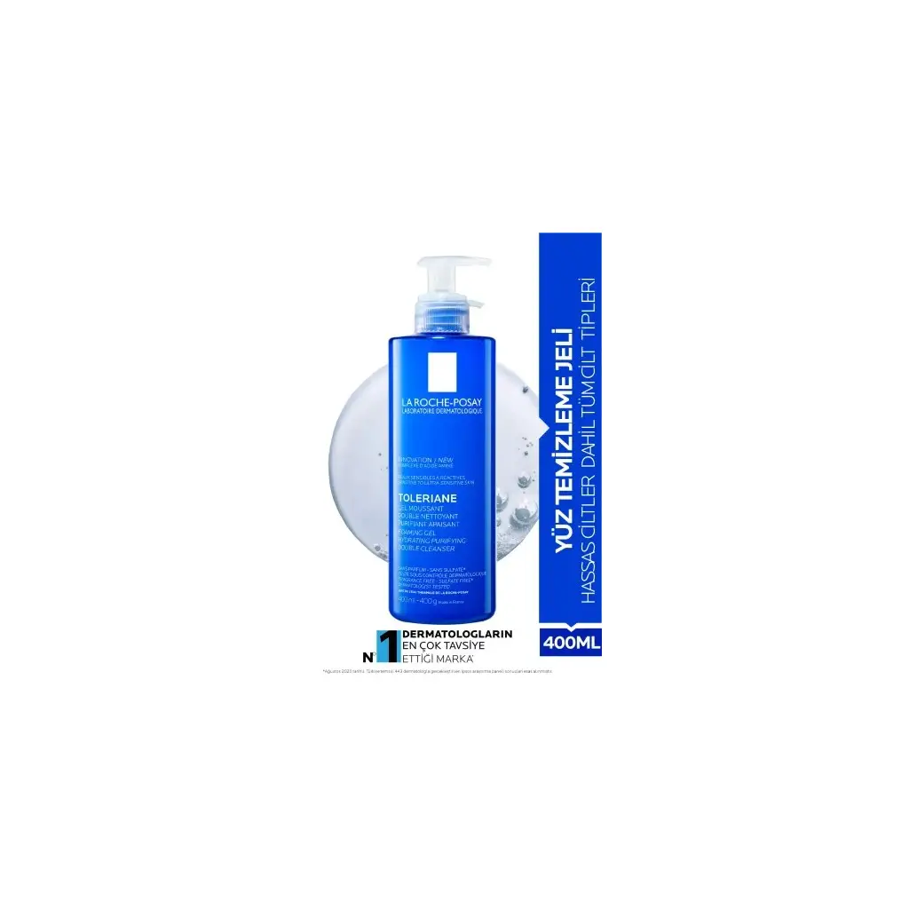 La Roche Posay Toleriane Hassas Ciltler Dahil Tüm Ciltler İçin Temizleme Jeli 400 ml
