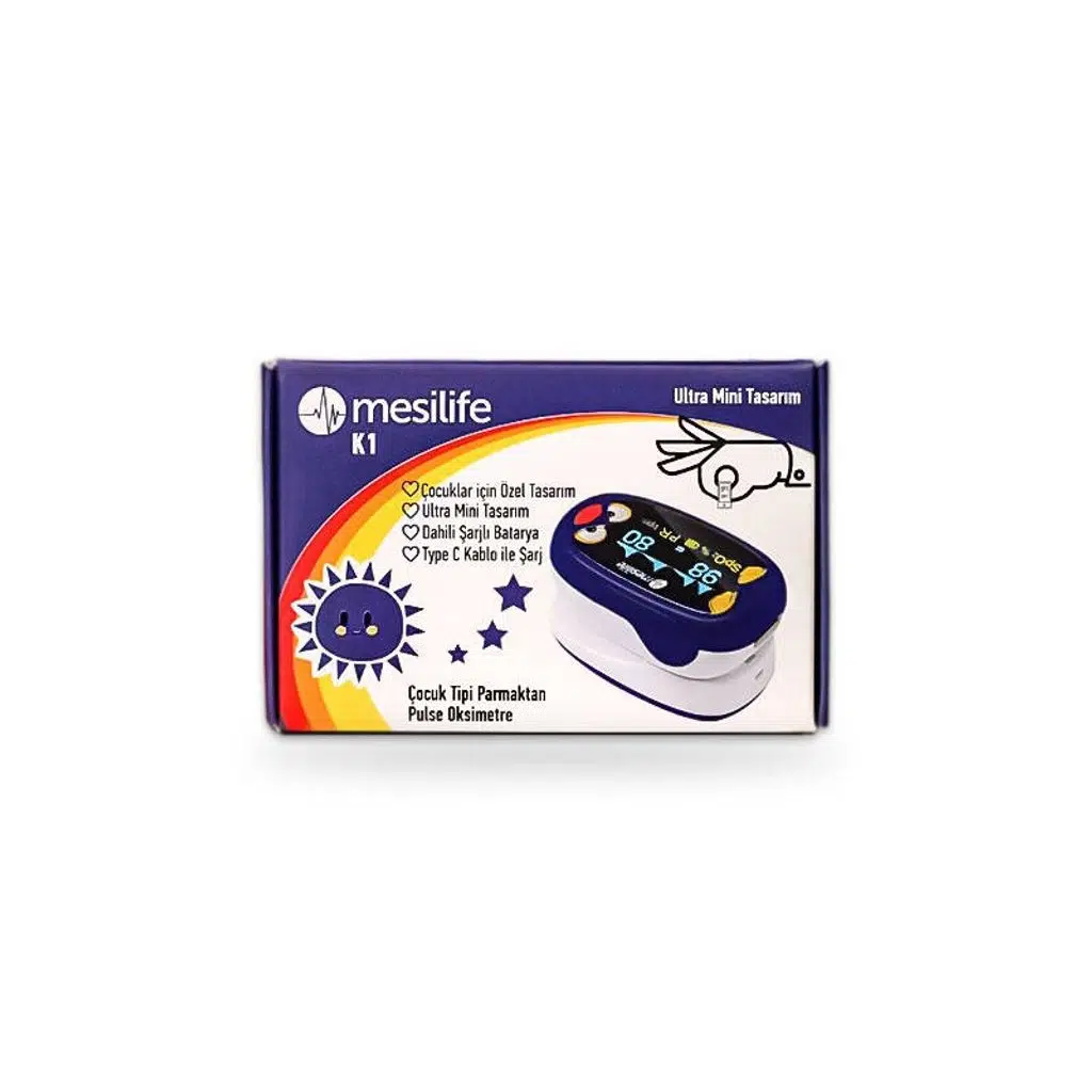 Mesilife Ultra Mini Parmak Tipi Çocuk Oksimetre Şarjlı