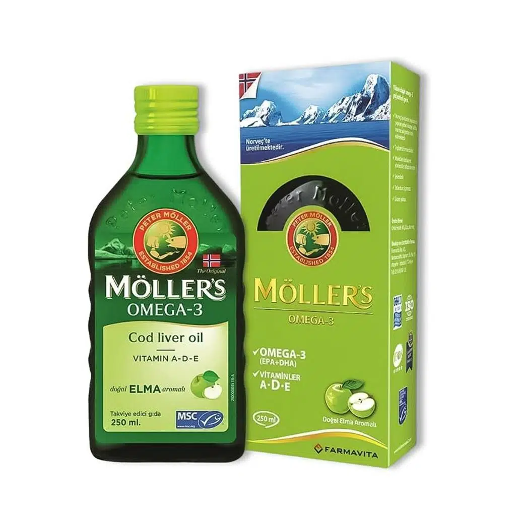 Möllers Omega 3 Doğal Elma Aromalı Balık Yağı Şurubu 250 ml