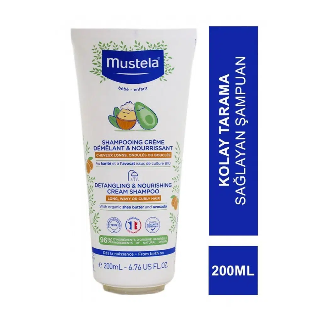 Mustela Detangling & Nourishing Cream Shampoo ( Kolay Tarama Sağlayan Şampuan ) 200 ml