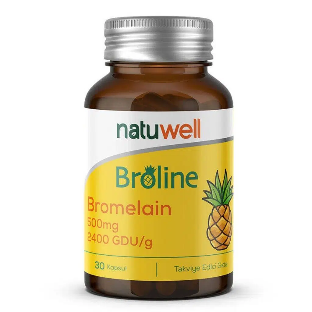 Natuwell Broline Bromelain İçeren Takviye Edici Gıda 500 mg 30 Kapsül