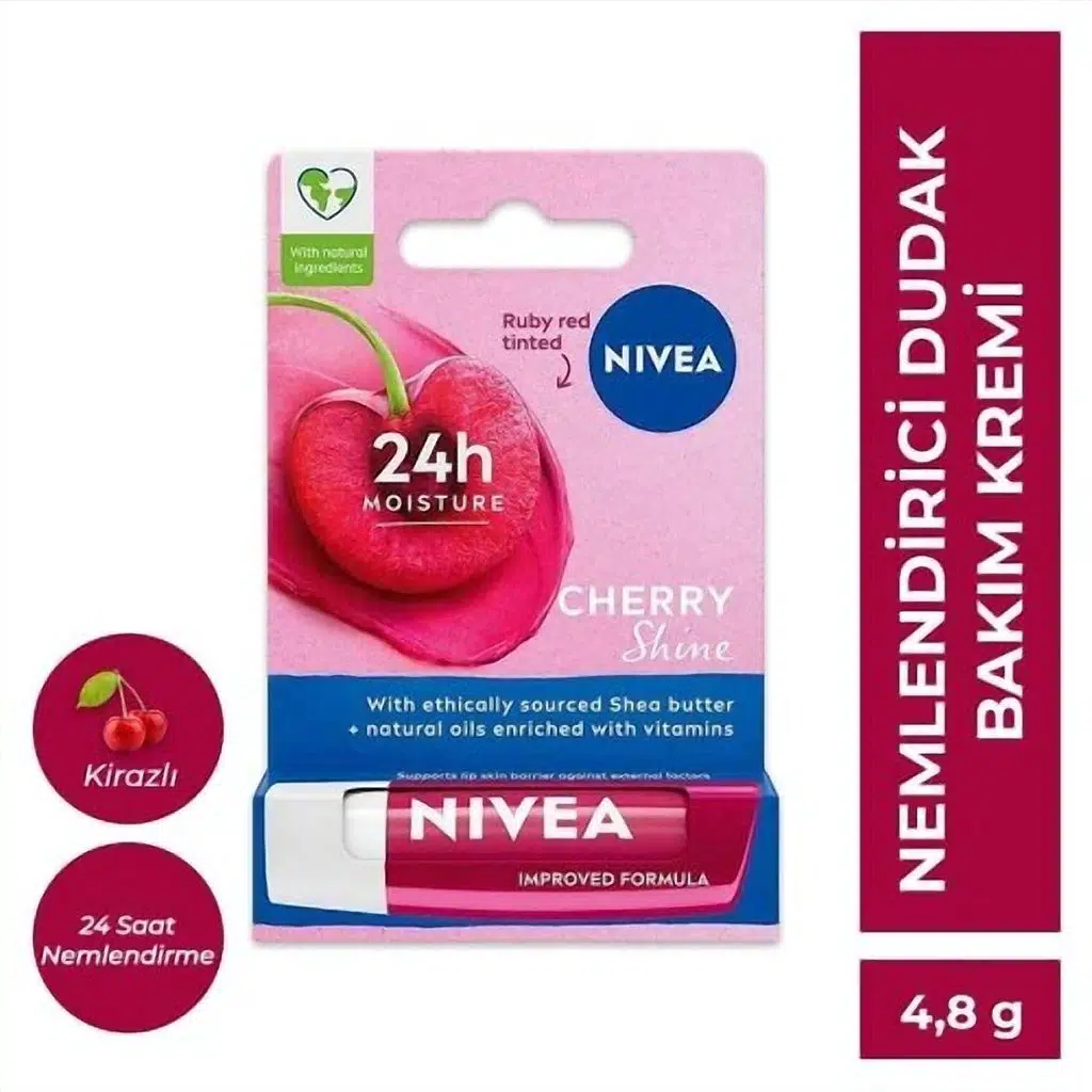 Nivea Bakım Yapan Dudak Bakım Kremi Cherry 4,8 gr