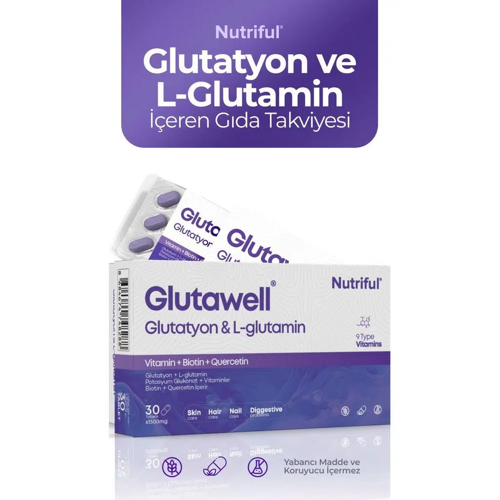 Nutriful Glutawell Glutatyon Ve L-Glutamin Içeren 30 Tablet