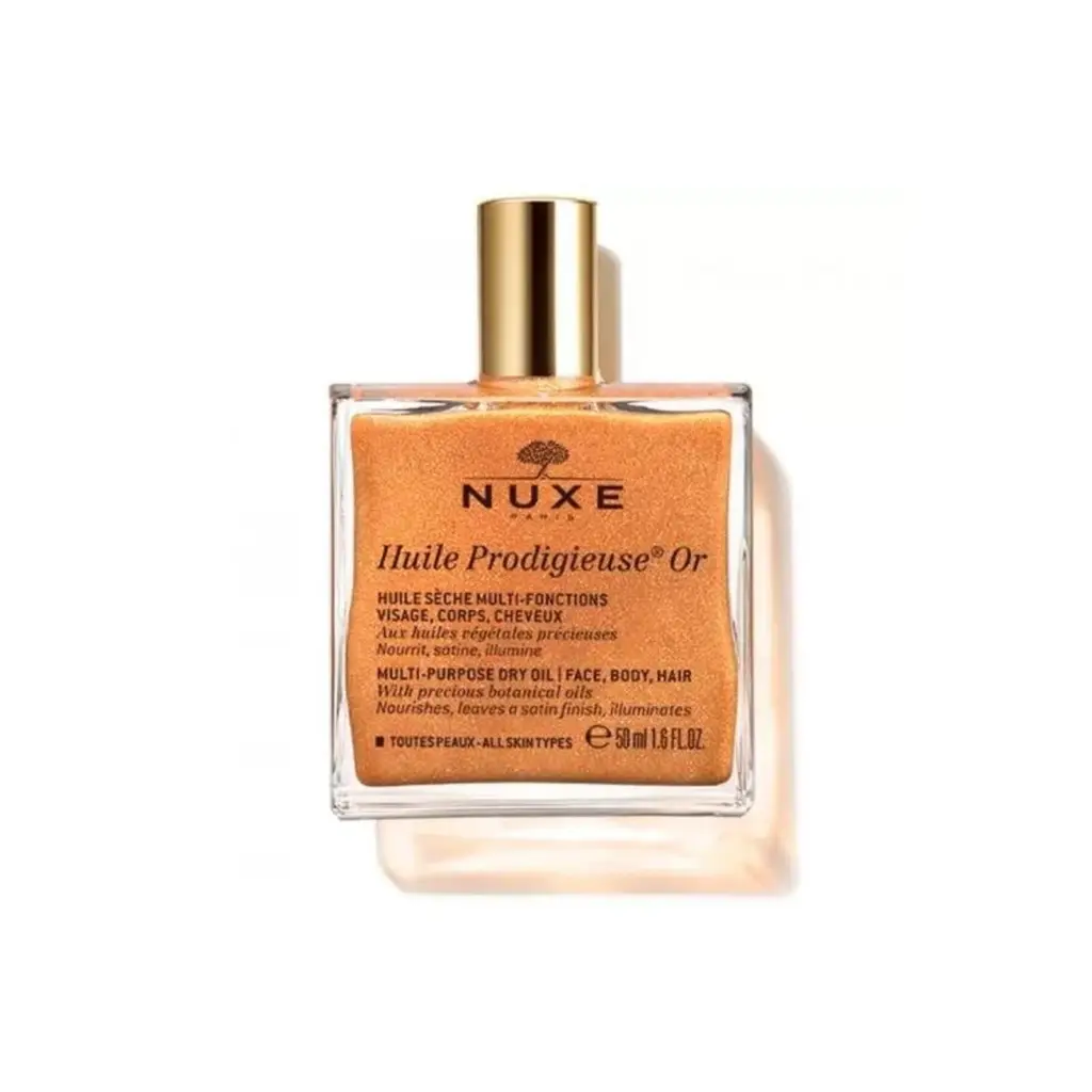 Nuxe Huile Prodigieuse Or Altın Parıltılı Yüz Vücut Saçlar İçin Çok Amaçlı Kuru Yağ 50 ml