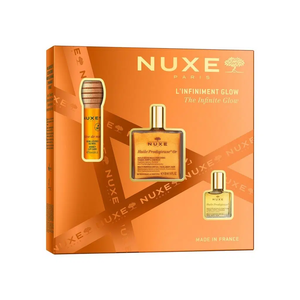 Nuxe Huile Prodigieuse Or Set - Kuru Yağ 50 ml + Reve De Miel Dudak Balı + Huile Prodigieuse 10 ml