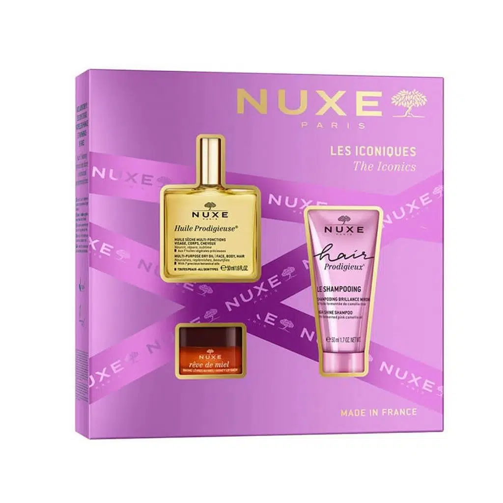 Nuxe Huile Prodigieuse Set - Kuru Yağ 50 ml + Hair Prodigieux Şampuan 50 ml + Reve De Miel Dudak Balmı 15 gr