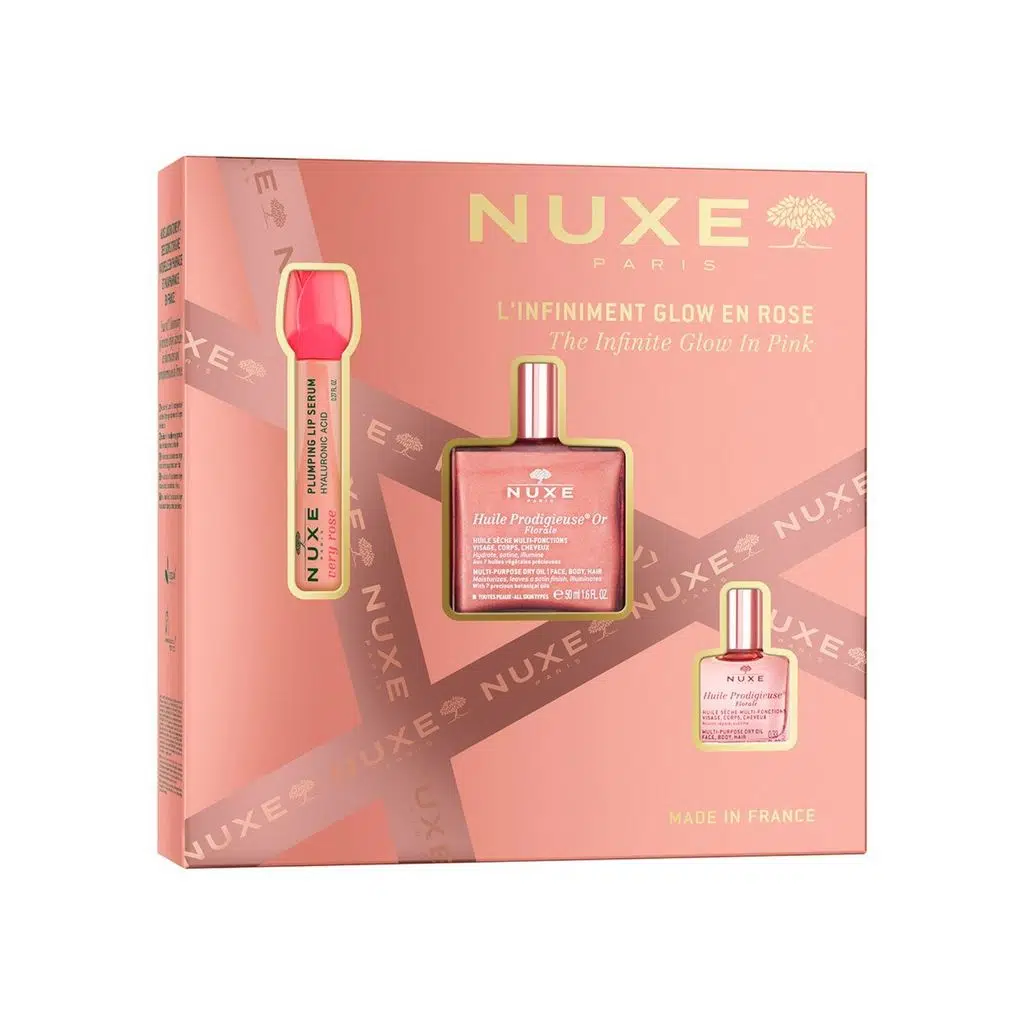 Nuxe Pembenin Işıltısı Set - Huile Or Florale 50 ml + Plumping Lip + Huile Florale 10 ml