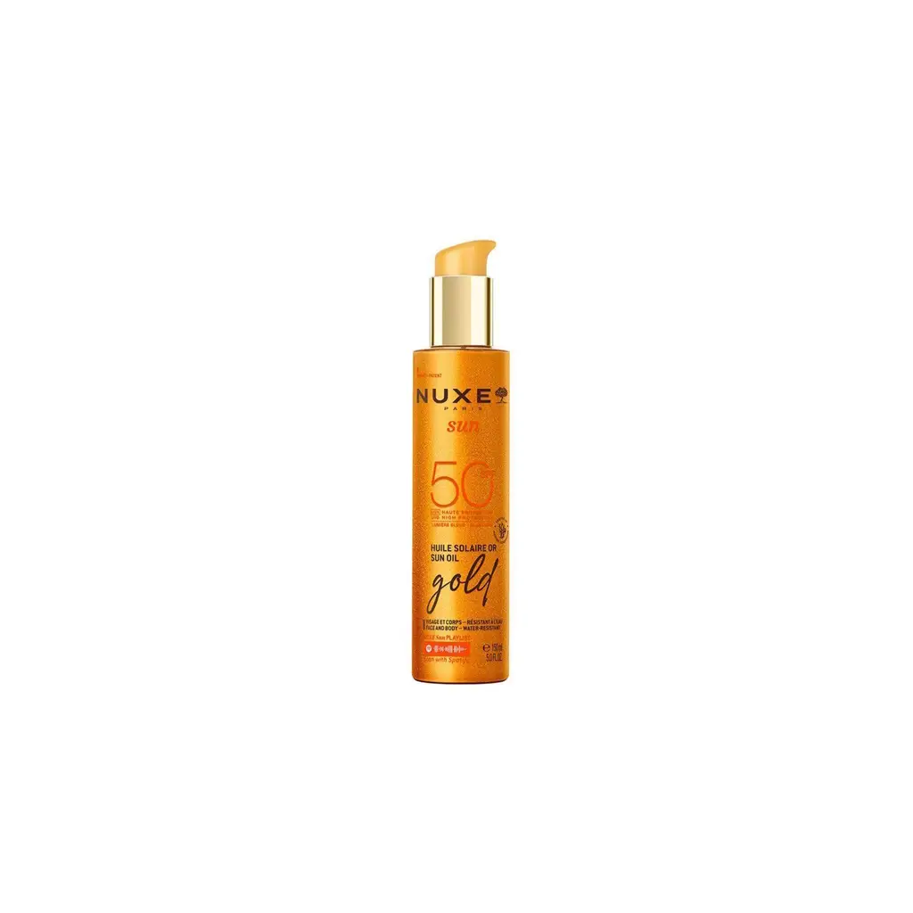 Nuxe Sun Altın Işıltılı Bronzlaştırıcı Güneş Koruyucu Yağ SPF50 150 ml