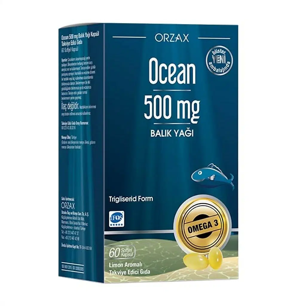 Ocean Omega 3 Balık Yağı 500 mg 60 Kapsül