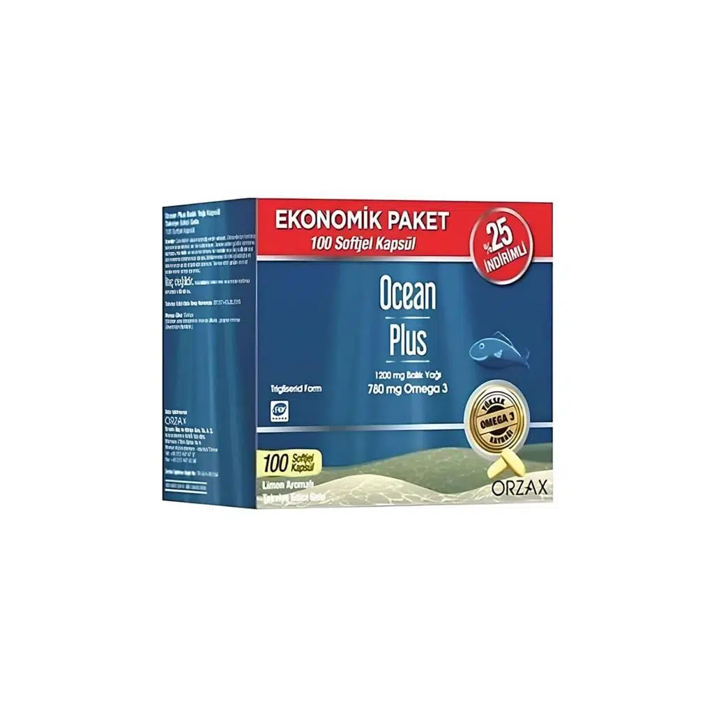 Ocean Plus Omega 3 Balık Yağı 1200 mg 100 Kapsül