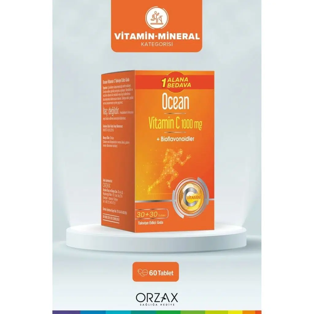 Ocean Vitamin C 1000 mg 30 Tablet - 1 Alana 1 Bedava