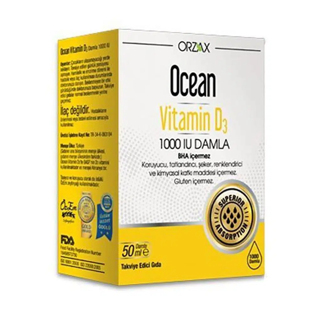 Ocean Vitamin D3 Damla 1000 Iu 50 ml