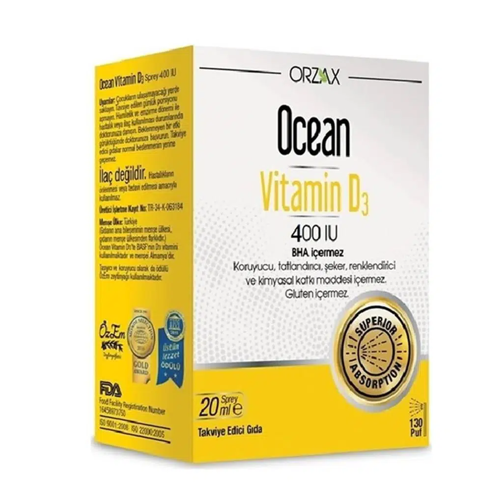 Ocean Vitamin D3 Sprey 400 Iu 20 ml