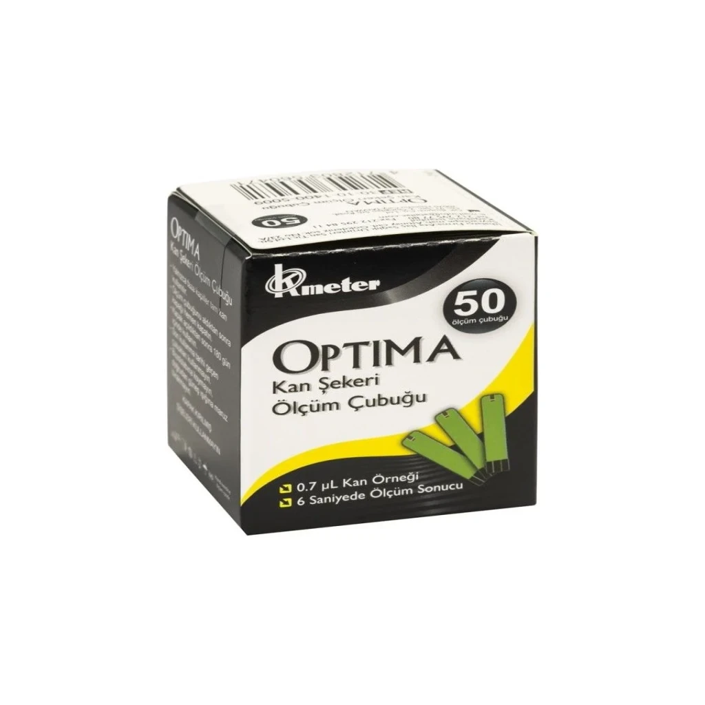 Optima Kan Şekeri Ölçüm Çubuğu 50 Adet