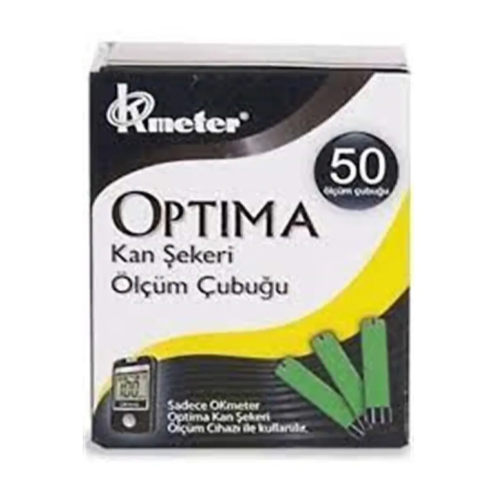 Optima Kan Şekeri Ölçüm Çubuğu 50 Adet
