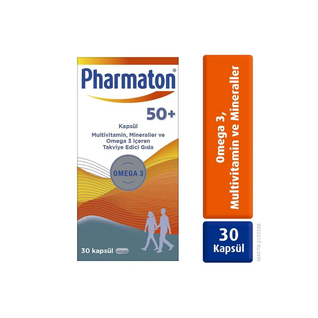 Pharmaton 50 Plus 30 Kapsül - Omega 3 Multivitamin Ve Mineraller