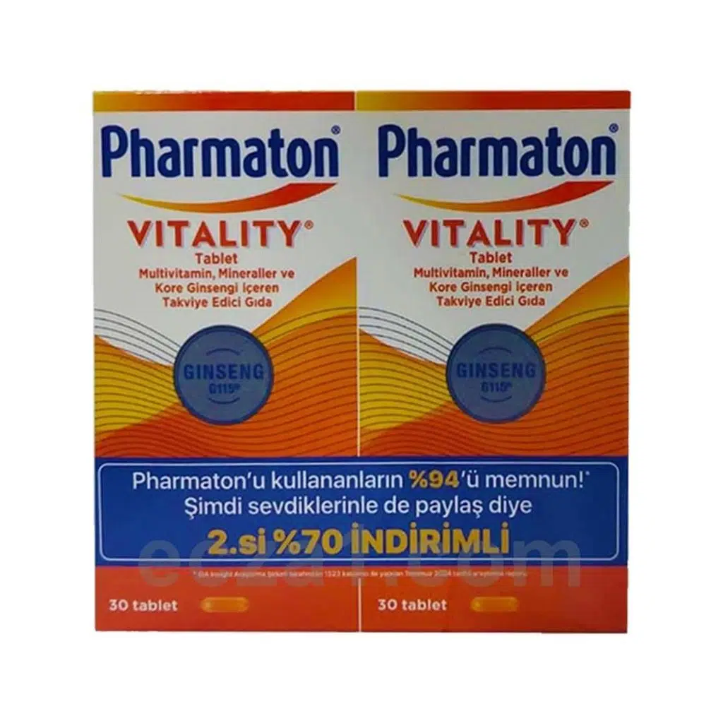 Pharmaton Vitality Avantajlı 2'li Paket 30+30 Kapsül