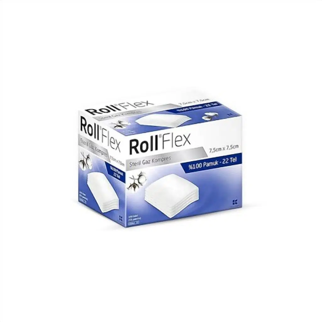 Roll Flex Steril Gaz Kompres 7,5cm x 7,5cm 100'lü