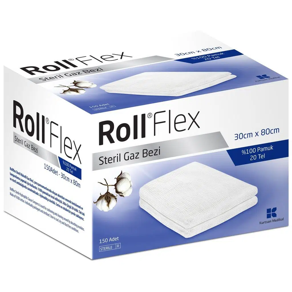 Roll Flex Steril Gazlı Bez 30cm X 80cm - 150 Adet