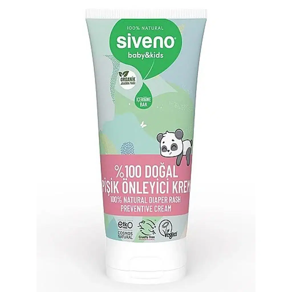 Siveno %100 Doğal Bebek Pişik Önleyici Çinko Hassas Hipoalerjenik Vegan Bakım Krem 50 ml