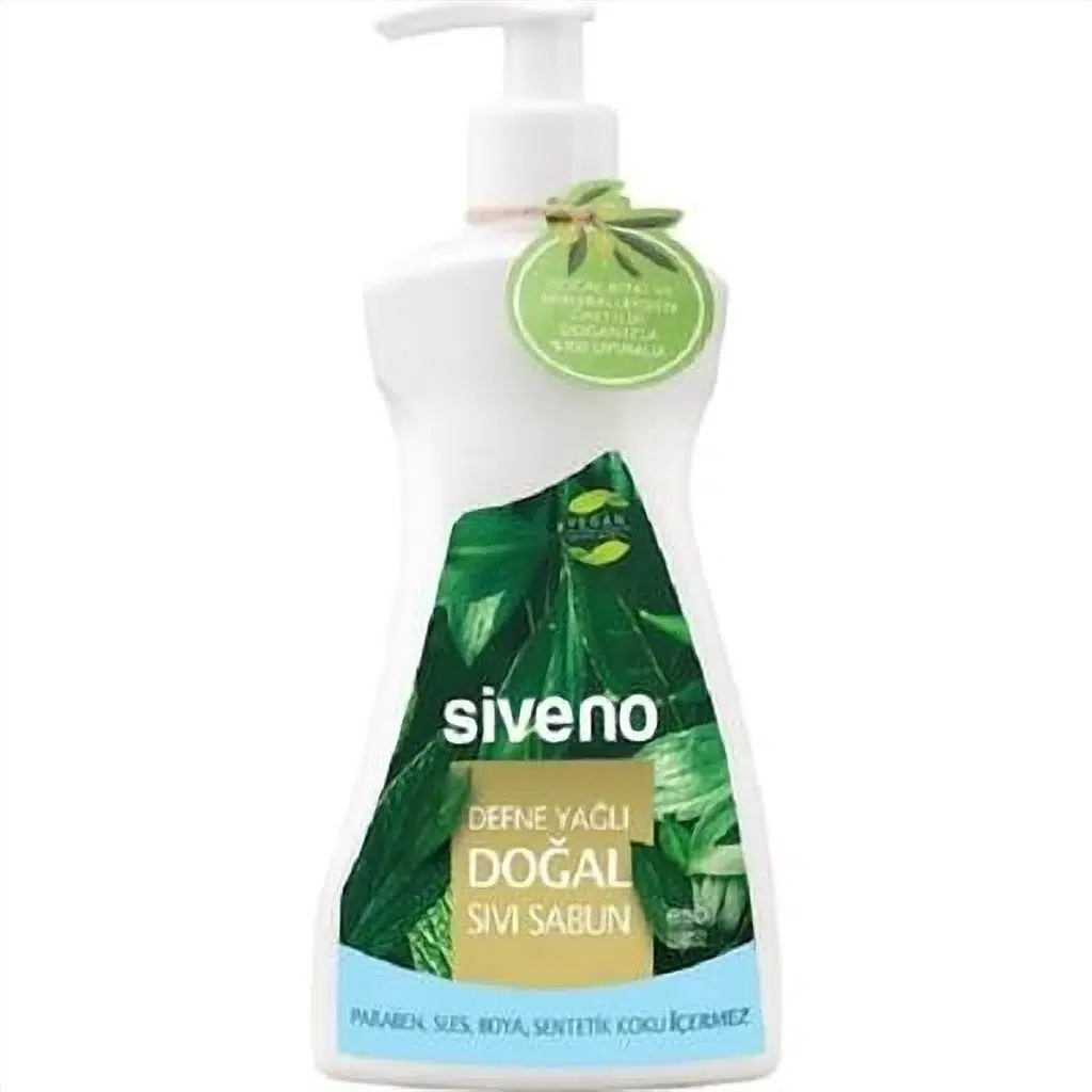 Siveno Sıvı Kastil Sabun Defne Yağlı Yoğun Nemlendirici Arındırıcı Bitkisel Vegan 300 ml